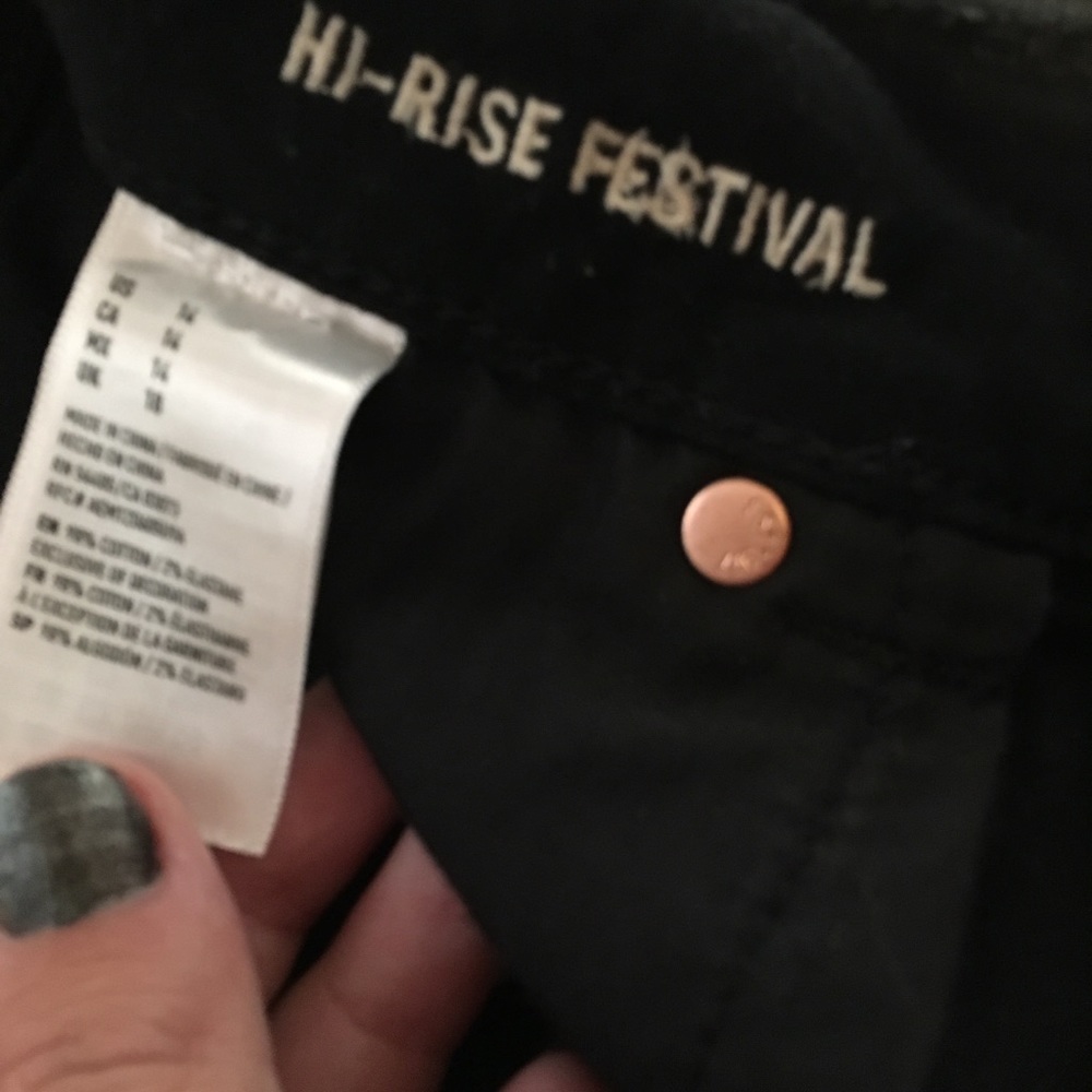 black ripped jean shorts